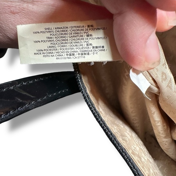 Kate Spade Emerald Ave Black Patent Leather Embossed Tote - Picture 8 of 14